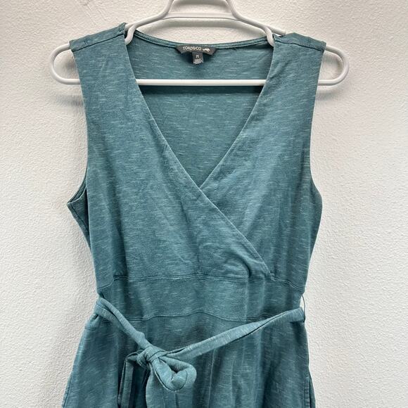 Toad&Co Cue Wrap Long Sleeve Dress Teal Med - Picture 3 of 12